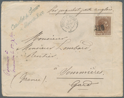 Puerto Rico: 1881. Envelope To France With 'Consulate De France A Puerto Rico' Cachet In Blue On Fro - Puerto Rico