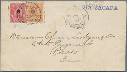 El Salvador: 1899, 13 C., 5 C. Tied "SAN SALVADOR JUL 12 1899" To Cover Endorsed "Via Zacapa" To Par - El Salvador