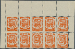 SCADTA - Ausgaben Für Kolumbien: 1923, SERVICIO POSTAL AEREO DE COLOMBIA 60c. Orange-red Block/10 Fr - Kolumbien