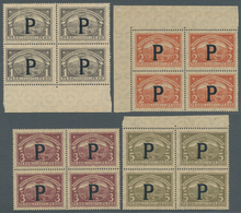 SCADTA - Länder-Aufdrucke: 1923, PANAMA: Colombia Airmail Issue With Black Opt. 'P' Part Set Of 11 W - Avions