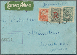 SCADTA - Länder-Aufdrucke: 1928 SCADTA Registered Airmail Germany-Colombia And Colombia-Germany, Wit - Flugzeuge