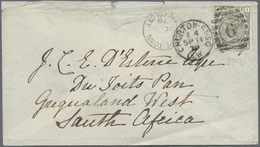 Griqualand-West: Incoming Mail, 1879, UK, 6p Grey Plate 16 Canc. Duplex "CHURTON ST.SO SP 11 74" To - Griqualand West (1874-1879)