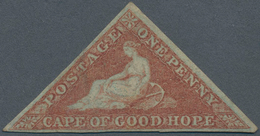 Kap Der Guten Hoffnung: 1853 1d. Brick-red On Slightly Blued Paper, Wmk Anchor, Mounted Mint With Pa - Kap Der Guten Hoffnung (1853-1904)