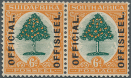 Südafrika - Dienstmarken: 1926, Orange Tree 6d. Green/orange Horizontal Pair In Different Languages - Dienstmarken