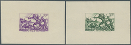 Togo: 1942/1944, Definitives "Views Of Togo", Design "Hunting", Group Of Six Single Die Proofs Witho - Sonstige & Ohne Zuordnung