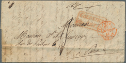 Trinidad Und Tobago: 1846, Folded Letter With Full Content From TRINIDAD Sent With Red Transit Mark - Trinidad & Tobago (1962-...)