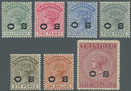 Trinidad Und Tobago - Dienstmarken: 1894, QV ½ D To 5 Sh With Imprints "O S" Complete Set Of Seven V - Trinidad & Tobago (1962-...)