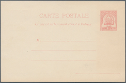 Tunesien: 1895, Stationery Card 10 C. Red, Printed Completely On Both Sides. Very Fine Unsued. ÷ 189 - Briefe U. Dokumente
