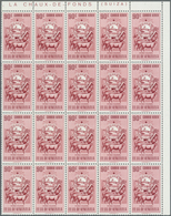 Venezuela: 1953, Coat Of Arms 'COJEDES‘ Airmail Stamps Complete Set Of Nine In Blocks Of 20, Mint Ne - Venezuela