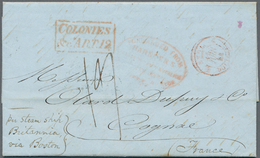 Vereinigte Staaten Von Amerika - Stampless Covers: 1844/1850 Two Entire Letters To Cognac, France Wi - …-1845 Vorphilatelie