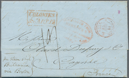 Vereinigte Staaten Von Amerika - Stampless Covers: 1844/1850 Two Entire Letters To Cognac, France Wi - …-1845 Prephilately