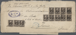 Vereinigte Staaten Von Amerika: 1886, Large Heavy Envelope Bearing Twelve Garfield 5c. Brown On Fron - Briefe U. Dokumente