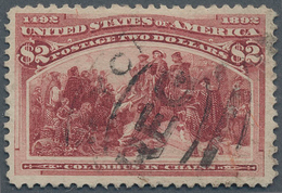 Vereinigte Staaten Von Amerika: 1893, Columbus 2$ Brownish Red, Cancelled With New York Registered C - Lettres & Documents