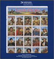 Vereinigte Staaten Von Amerika: 1994, "Legends In The West" With Error In The Image Of Billy Picket - Lettres & Documents