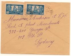 Lettre De Koumac Pour L'Australie De 1940 Avec 2 X 1F50 Lapérouse Cote Mini 135 €; - Cartas & Documentos