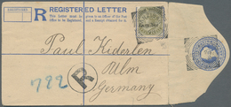 Zanzibar - Ganzsachen: 1895 Postal Stationery Registered Envelope 2a. Ultramarine With Blue "Zanziba - Zanzibar (...-1963)