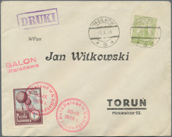 Ballonpost: 1928, 30.IX., Poland, Balloon "Warszawa", Two Covers With Perforated And Imperforate Vig - Airships