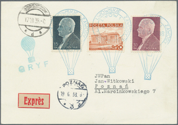 Ballonpost: 1938, 16.VI., Poland, Complete Set Of Six Balloon Cards/cover: Balloons "Sanok", "Mościc - Airships