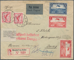 Flugpost Deutschland: 1933 Eingeschriebener Flugpostbrief Von Mondorf, Luxemburg Via Berlin Nach Dan - Airmail & Zeppelin