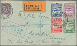 Flugpost Übersee: 1925, Registered Letter With Complete Set Of 1925 Airmail Stamps And Additional 6 - Sonstige & Ohne Zuordnung