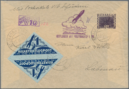 Raketenpost: 1933, Österreich: Schmiedl, Versuchsrakete V16, 24 Gr Violett Privat-GA-Umschlag, Chamo - Autres & Non Classés