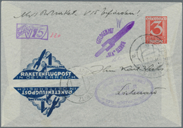 Raketenpost: 1933, Österreich: Schmiedl, Versuchsrakete V15, 3 Gr Rot Privat-GA-Umschlag, Weisses Pa - Autres & Non Classés