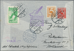 Raketenpost: 1933, Österreich: Schmiedl, Versuchsrakete V14, 3 Gr Rot Privat-GA-Umschlag, Weisses Pa - Sonstige & Ohne Zuordnung