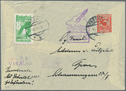 Raketenpost: 1933, Österreich: Schmiedl, Versuchsrakete V14, 3 Gr Rot Privat-GA-Umschlag, Gelbes Pap - Sonstige & Ohne Zuordnung
