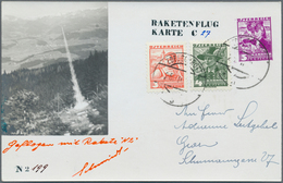 Raketenpost: 1935, Österreich: Schmiedl, Notverordnungs-Rakete N2, Komplette Serie Mit 6 Verschieden - Autres & Non Classés