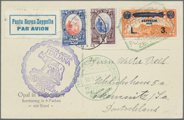 Zeppelinpost Europa: 1933, ITALIENFAHRT, San Marino 3 L On 50 C Orange Zeppelin (MiNr.192), Tied By - Autres - Europe