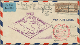 Zeppelinpost Übersee: USA: 1930, $1.30 Graf Zeppelin (Scott C14), Neat “Varick Station” Slogan Cance - Zeppeline