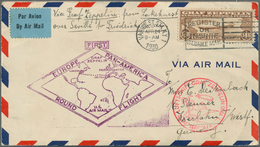 Zeppelinpost Übersee: USA: 1930, $1.30 Graf Zeppelin (Scott C14), Neat “Varick Station” Slogan Cance - Zeppelins