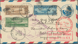 Zeppelinpost Übersee: USA: 1930, Südamerikafahrt, Amerikanische Post Der Rückfahrt, Ganzsachenumschl - Zeppelins