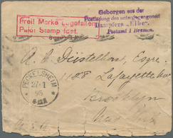 Katastrophenpost: 1895, Brief Aus PECKELSHEIM Adressiert In Die USA. Frankatur Abgewaschen Mit L4 "G - Sonstige & Ohne Zuordnung