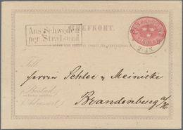 Schiffspost Deutschland: 1875/1878, 10 Öre Red/violet Psc With Manuscript Sender Malmö, On The Front - Autres & Non Classés