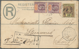Schiffspost Alle Welt: 1903, Registered Postal Stationery Envelope Uprated With 10 C And Vertical Pa - Sonstige & Ohne Zuordnung