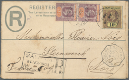 Schiffspost Alle Welt: 1903, Registered Postal Stationery Envelope Uprated With 10 C And Vertical Pa - Autres & Non Classés