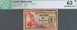 Albania / Albanien: Regional Issue 1 Skender 01.08.1921 P. S156, S/N 003515, Seldom Seen Issue With - Albanie