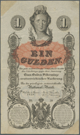 Austria / Österreich: 1 Gulden 1858, P.A84, Very Nice Looking Note With Strong Paper And Bright Colo - Austria