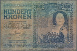 Austria / Österreich: Österreichisch-Ungarische Bank 100 Kronen 1910, Extremely Rare Note, Seldom Of - Oostenrijk