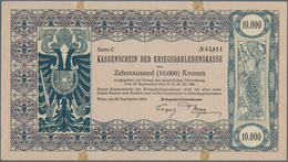 Austria / Österreich: 10.000 Kronen 1914 P. 28, Very Rare Issue, Unfolded, Light Handling In Paper, - Austria