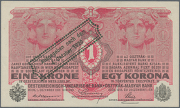 Austria / Österreich: 1 Krone 1920 P. 41 Stamped On 1 Krone 1916, Light Handling In Paper, No Folds - Autriche