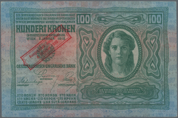 Austria / Österreich: 100 Kronen 1912 P. 47 Stamped On 100 Kronen 1912, Light Handling In Paper, Ori - Oostenrijk