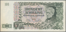 Austria / Österreich: Set Of 2 Notes Containing 100 Schilling 1954 P. 133, Light Handling In Paper, - Autriche