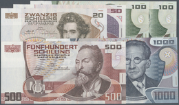 Austria / Österreich: Set Of 6 Notes Containing 20 Schilling 1986, 50 Schilling 1986, 2x 100 Schilli - Autriche