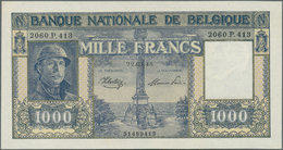 Belgium / Belgien: 1000 Francs 1945 P. 128b In Crisp Original Condition: UNC. - Sonstige & Ohne Zuordnung