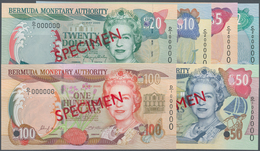 Bermuda: SPECIMEN Set Of The Millennium Issue With 2, 5, 10, 20, 50 And 100 Dollars 2000 SPECIMEN, P - Bermudes