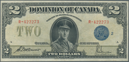 Canada: Dominion Of Canada 2 Dollars 1923 With Blue Seal, Block Number 2 And Signatures: McCavour & - Canada