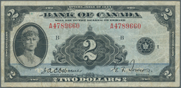 Canada: Bank Of Canada 2 Dollars 1935, P.40, Rare Banknote In Still Nice Condition With Strong Paper - Canada