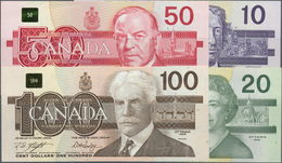 Canada: Set With 14 Banknotes Series 1979-1988, Comprising 5 And 20 Dollars 1979 In AUNC/UNC, 3 X 2 - Canada